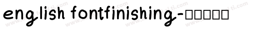 english fontfinishing字体转换